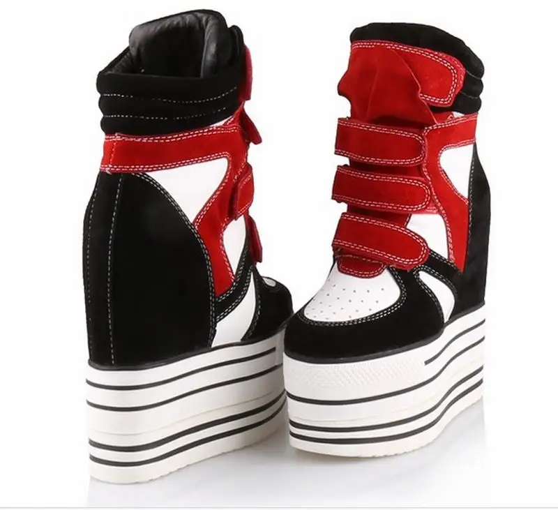 Cyabmoz/Женская обувь; обувь из натуральной кожи на высоком каблуке; обувь на платформе, увеличивающая рост; разноцветные женские туфли; zapatos mujer