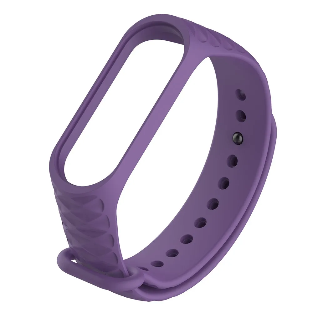 Заменить Для мужчин t браслет ремешок на запястье для сяо ми группа 3 Мода Повседневное для мужских и женских часов полосы простой пряжкой спортивный мягкий силиконовый - Цвет ремешка: Purple