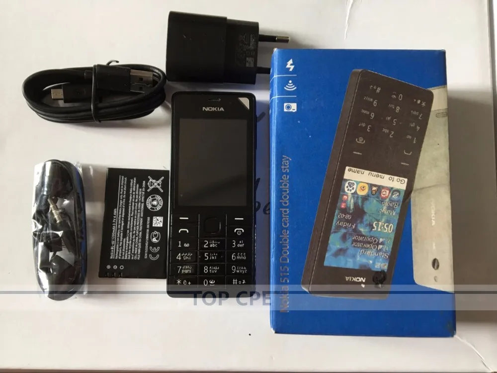 Nokia 515 разблокированный 2," 5MP камера одноядерный одна sim-карта или две sim-карты Иврит/английский/русский клавиатура телефон