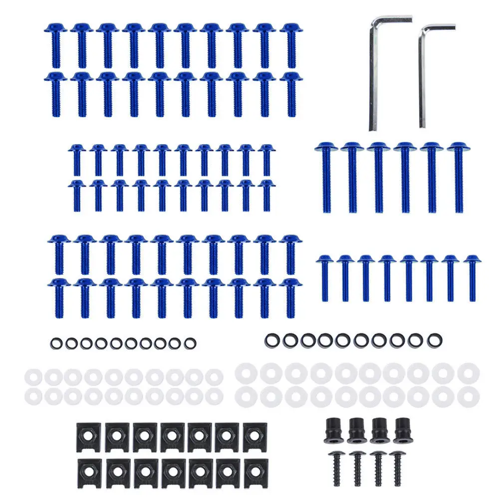 Полный обтекатель болт Крепежная Скоба для KTM 690 1090 1280 супер Duke RC 1190 Adv R 125 EXC SX MX 1290 200 250 300 400 RC8 - Цвет: Blue
