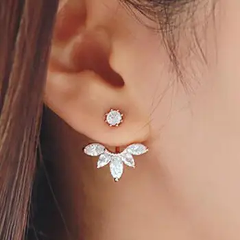 

The New Fashion Crystal Earrings Statement Jewelry Earrings Horse Eye Blossom Daisy Upper And Lower Sections Of Women Earrings