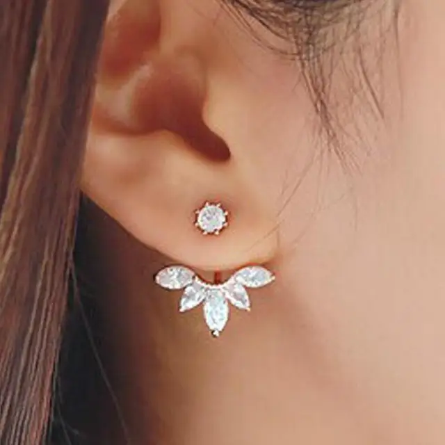 The New Fashion Crystal Earrings Statement Jewelry Horse The New Fashion Crystal Earrings Statement Jewelry Horse Eye Blossom Daisy Upper And Lower Sections