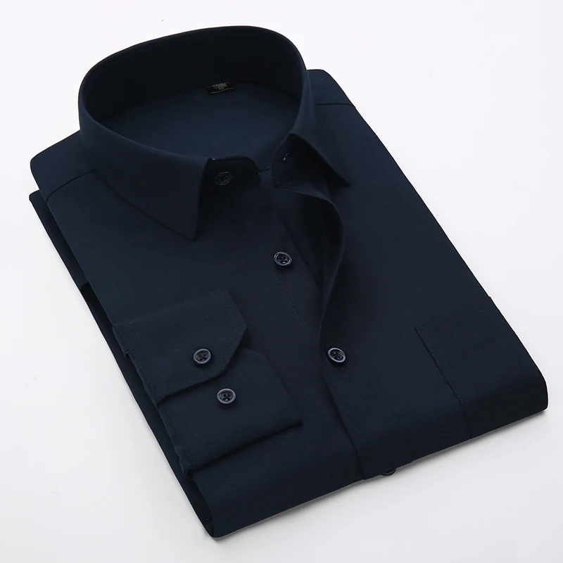 Размера плюс 5XL 6XL 7XL 8XL мужская повседневная мягкая удобная однотонная рубашка в