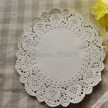 Цветные бумажные салфетки, 12.5 дюйм = 31.7 см, белый круглый бумаги Кружева салфетки/столовых, свадебная вечеринка Посуда украшения