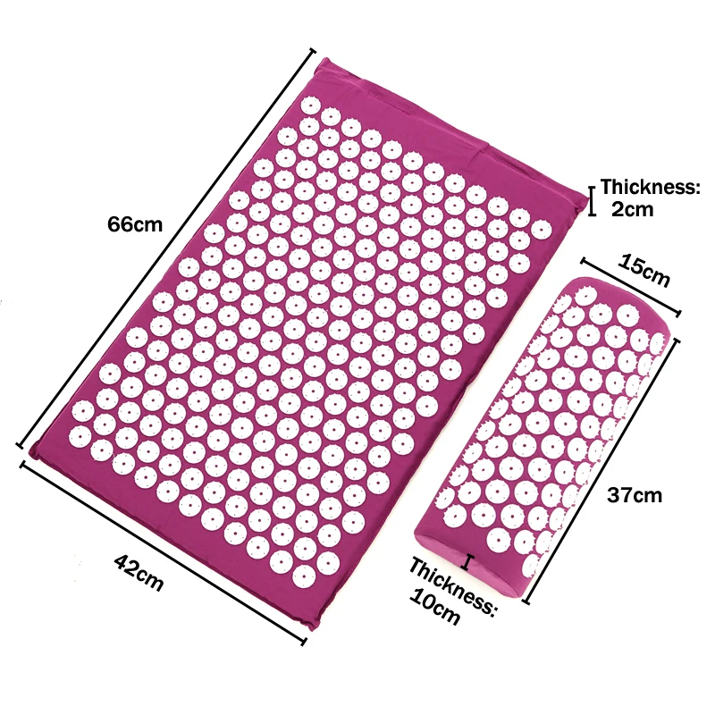 Back Neck Foot Massage Yoga Mat & Pillow Massager Cushion Shakti Relieve Acupressure Mat Body Pain Acupuncture Spike Massage Mat Back Neck Foot Massage Yoga Mat & Pillow Massager Cushion Shakti Relieve Acupressure Mat Body Pain Acupuncture Spike Massage Mat