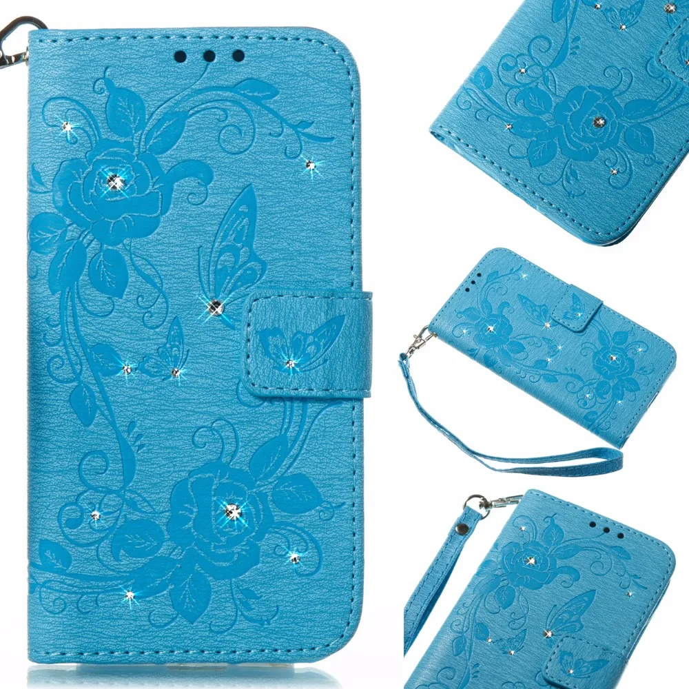 

FGHGF Case For Huawei P8 P9 Lite 2017 Diamond Mounting Iris PU Leather Cover For Huawei Y625 Wallet Case For Honor 8 Lite Fundas
