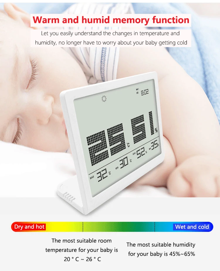 PANDUN Цифровой термометр гигрометр высокоточный электронный ЖК-дисплей измеритель температуры и влажности Крытый Открытый