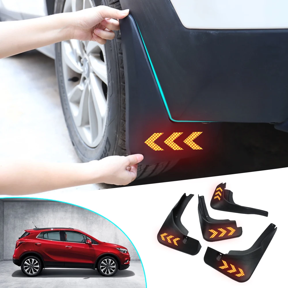 

For Opel Mokka X For Vauxhall/Buick For Encore 2013-2018 Car Mud Flaps Fender Flares Mudguards Reflective Warning Splash Guards