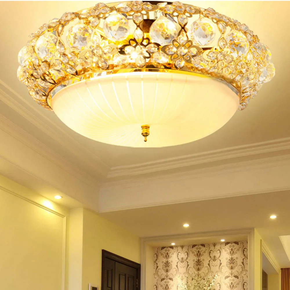 

Crystal Ceiling Light LED Modern Crystal Ceiling Lamp 110-220v Home Lighting Crystal Luminaria Gold Crystal ceiling light