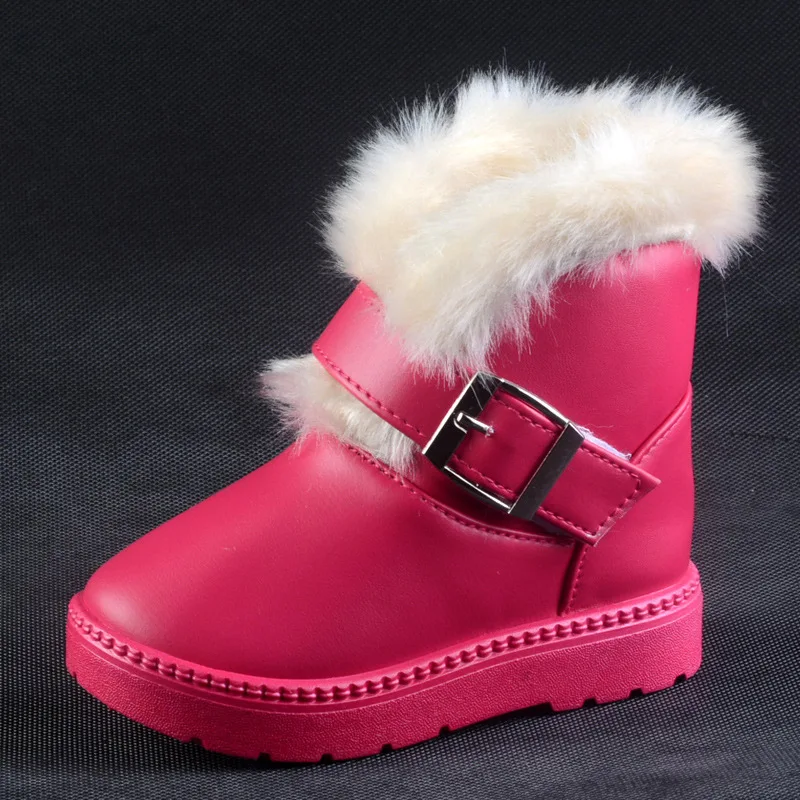 Г. Зимняя обувь для маленьких девочек от 2 до 8 лет теплые детские ботинки детские зимние ботинки хорошего качества PU водонепроницаемый материал