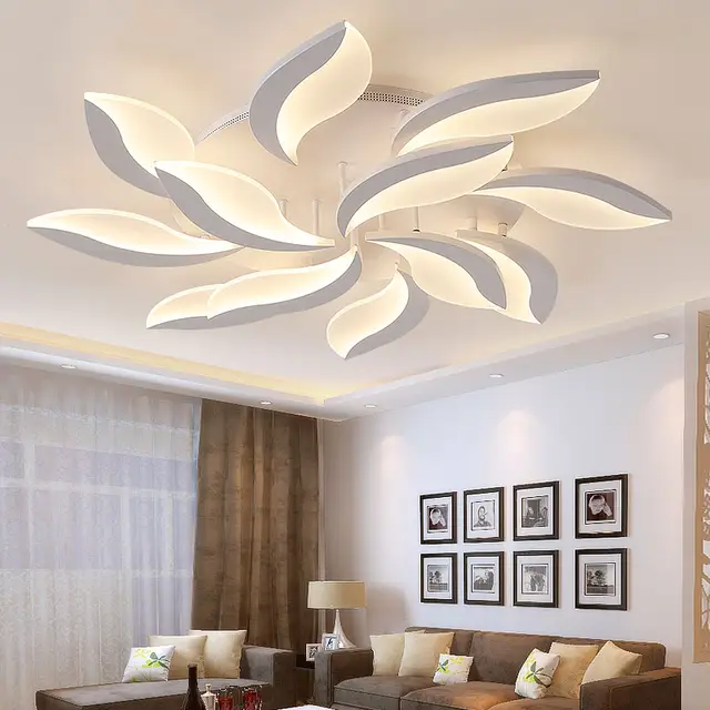 Us 71 25 25 Off Neo Gleam New Design Acrylic Modern Led Ceiling Lights For Living Study Room Bedroom Lampe Plafond Avize Indoor Ceiling Lamp In