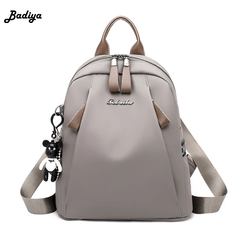 

High Quality Nylon Backpacks Women Fashion Multi Pockets School Bag For Teenager Large Capacity Casual Women Black Backpack