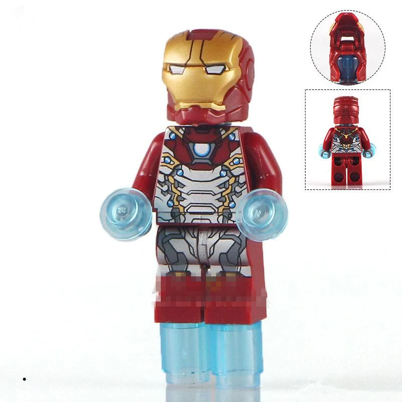 

Single Sale XH675 Iron Man Masked Robber Marvel SUPER HEROES Avengers DIY Minifig Assemble Building Blocks Kids Toys