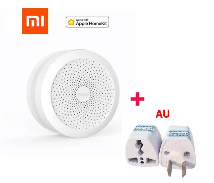 Xiao mi jia Aqara концентратор mi Gateway с RGB светодиодный ночной Светильник Smart work с Apple Homekit mi home App International Edition - Цвет: add AU plug