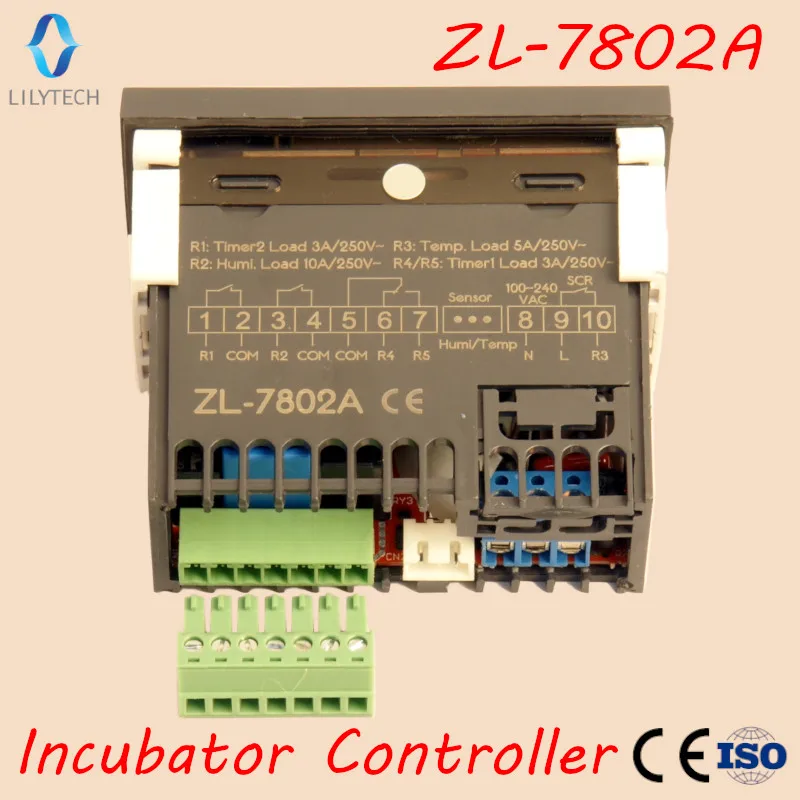 ZL-7802A, 100-240VAC, инкубатор температуры и влажности, многофункциональный автоматический инкубатор, контроллер инкубатора, Lilytech