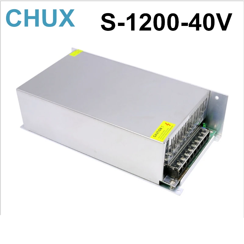 1200W 30A 40V импульсный источник питания 220v 110v ac to 40v dc источник питания для ЧПУ cctv led светильник