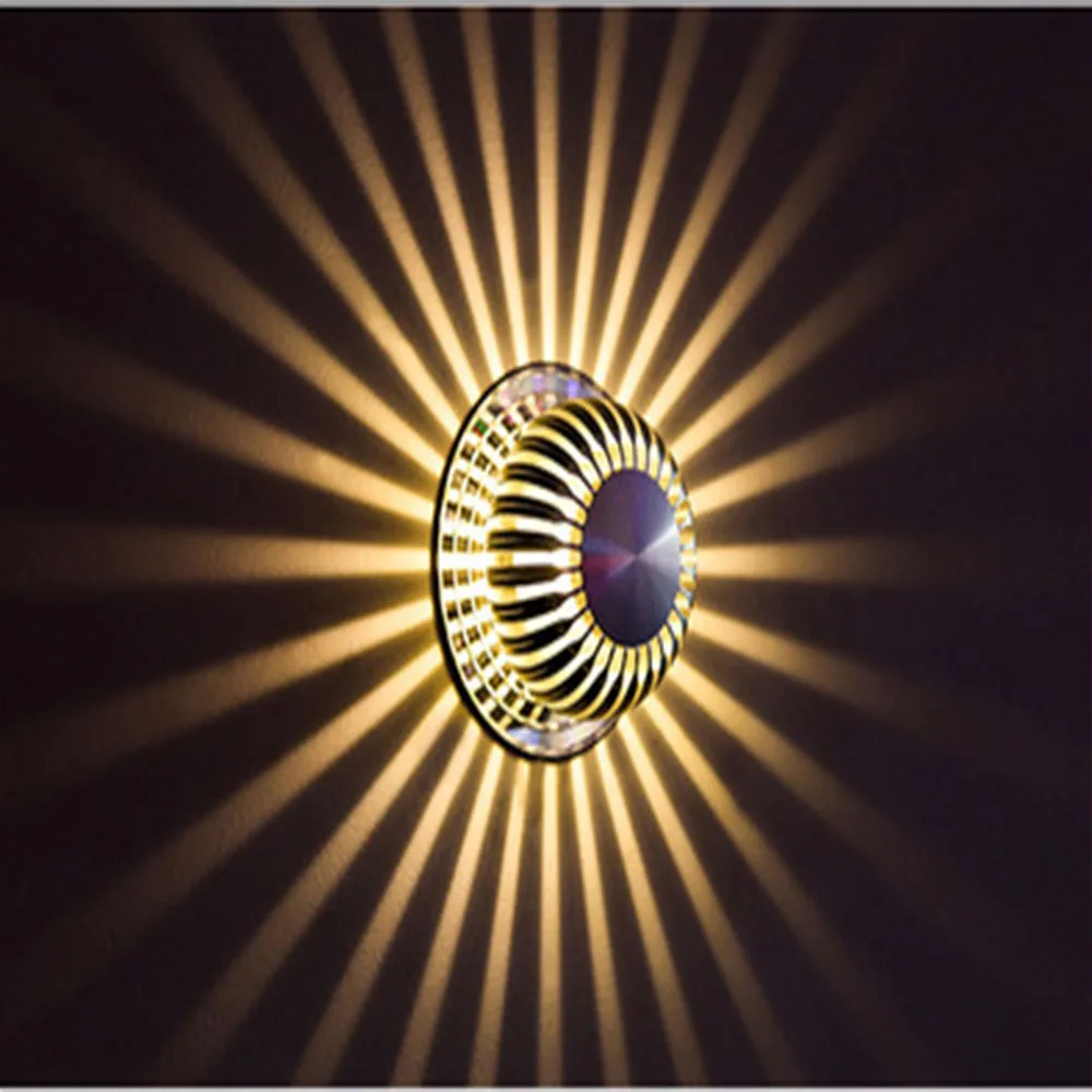 

Fashion Round Wall Lamp 110V 220V Led Lamp Lantern Wireless Wall Lights Wall Lighting Modern Bathroom Corridor 5W Luminarias