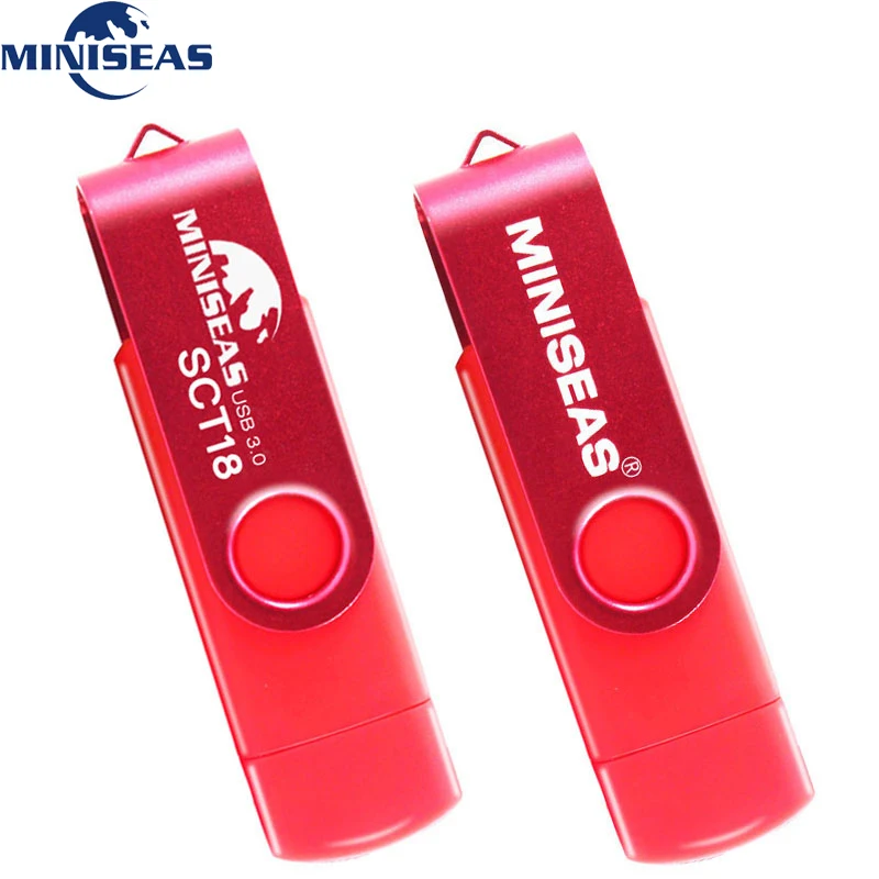 Miniseas Usb 3,0 USB флеш-накопитель OTG для телефона на Android, высокоскоростная память, Usb флешка, 64 ГБ, 32 ГБ, 16 ГБ, металлическая флешка