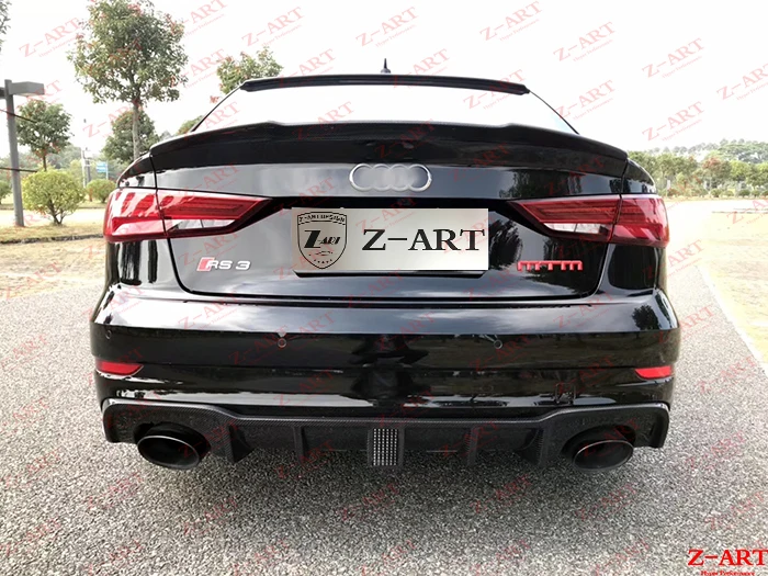 Z ART углеродное волокно aerokit для Audi RS3 комплект из углеродного волокна 2017 2019