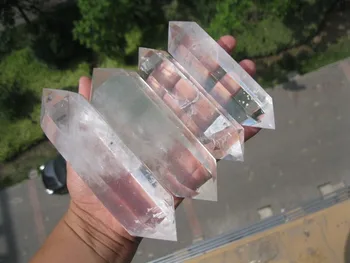 

1.88lb NATURAL CLEAR QUARTZ CRYSTAL DOUBLE POINT HEALING