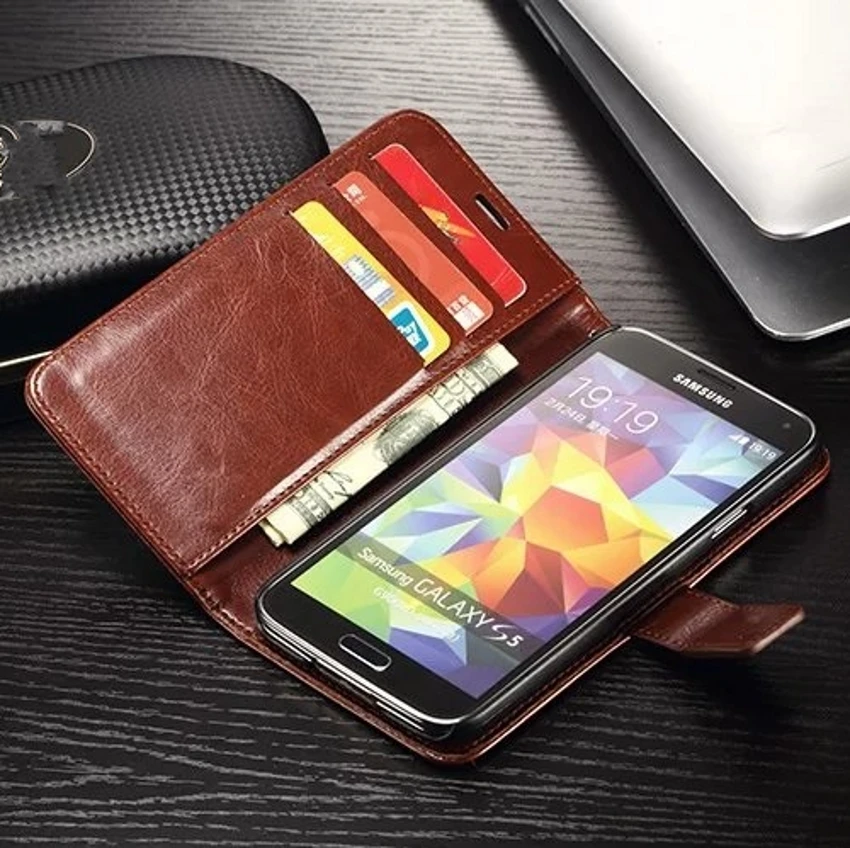 

For Samsung S5 Case Retro Wallet Stand Flip Leather Case For Samsung Galaxy S5 Wallet PU Leather Case Cover