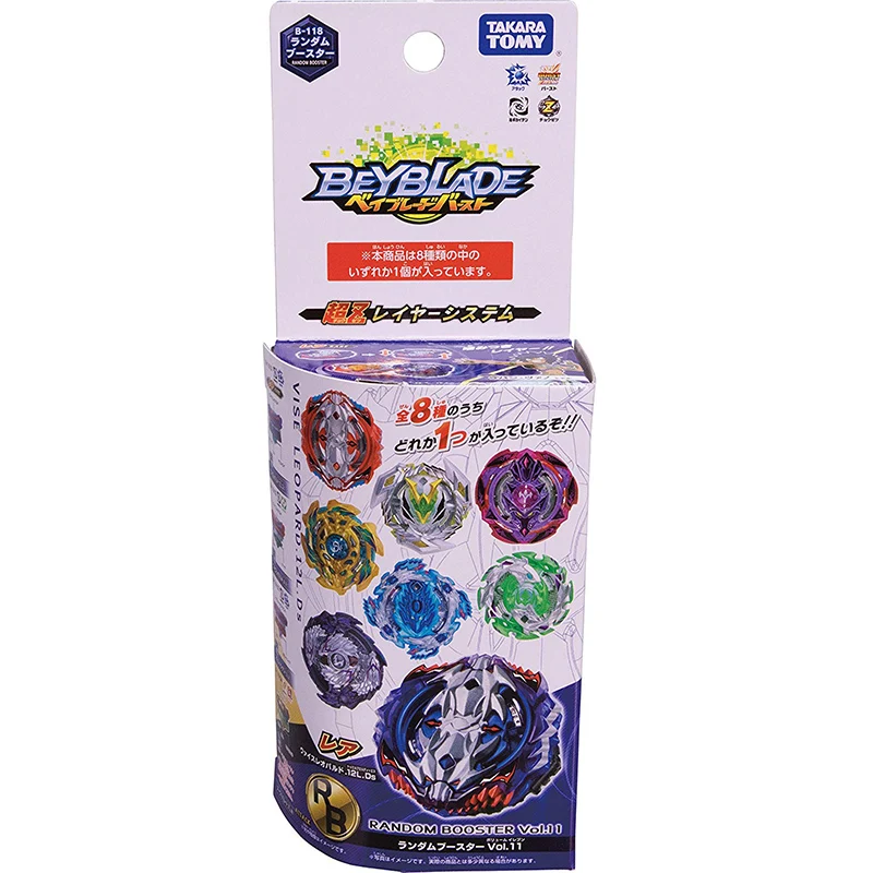 TOMY Toupie Beyblade B-118 случайный бустер V.11 bey blade bayblade burst игрушка-Лидер продаж, спинер для детей без пускового устройства