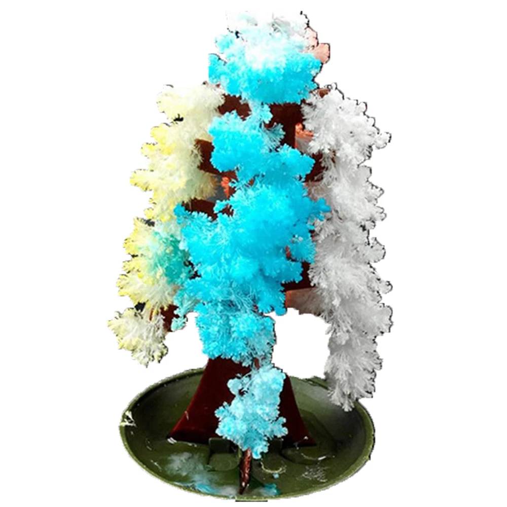 10PCS H10xW6cm Visual Multicolor Christmas Trees Magic Growing Paper Tree Japan Science Educative Kids Toys For Children Novelty 10pcs lot novelty gag toys children toys cute magic hatching growing animal dinosaur eggs for kids educational toys gifts gyh