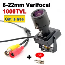 6-22 мм объектив варифокальный мини-камера 1000tvl Регулируемый объектив+ RCA адаптер для видеонаблюдения CCTV камера обгон автомобиля