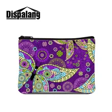 Dispalang брендовые дизайнерские фиолетовый лист уникальный дизайн женский кошелек дамы малых портмона сумка для хранения дети изменить карты сумки