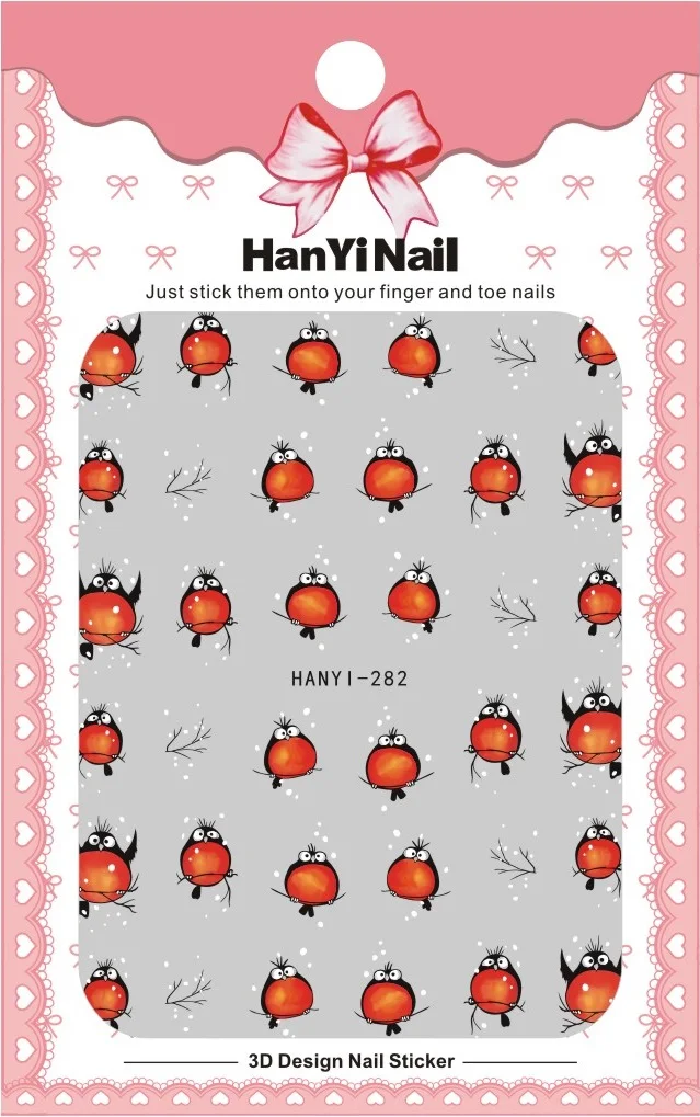 

Cartoon Type ! Nails Art Manicure Back Glue Decal Decorations Design Nail Sticker For Nails Tips Beauty
