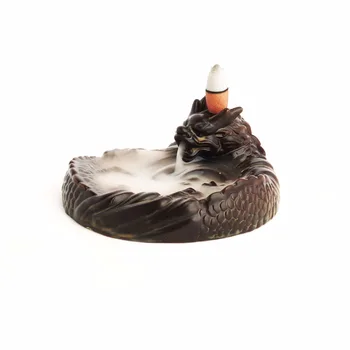 

Chinese dragon incense burner flow backwards incense sandalwood
