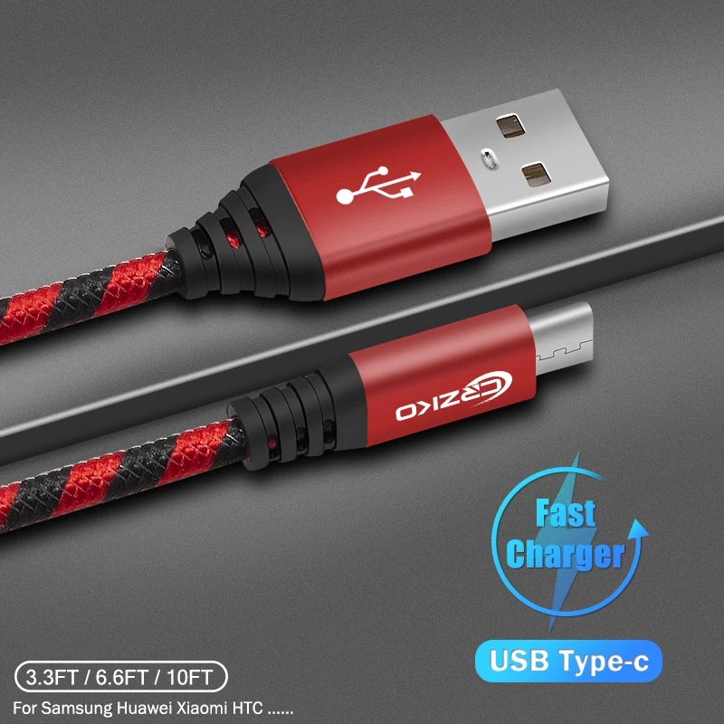 USB кабель типа C в нейлоновой оплетке Summerfish 1 м 2 3 для быстрой зарядки и