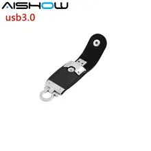 USB 3,0 кожаный брелок для ключей USB флэш-накопитель карта памяти накопитель 4 ГБ 8 ГБ 16 ГБ 32 ГБ 64 ГБ U диск USB флэш-памяти флэш-накопитель