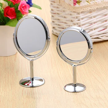

Stand Mirror 1PCS Oval/Round Makeup Double-Sided Mirror Table Desktop Countertop Base Use for Bathroom Travel Normal Magnifying
