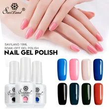 Saviland 15 мл УФ-гель для ногтей Блеск 58 цветов Гель-лак для ногтей замачиваемый Гель-лак стойкий гель для ногтей