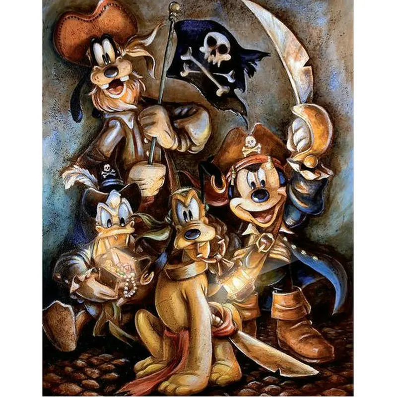 5D Diamond Painting Mickey Pirates Kit