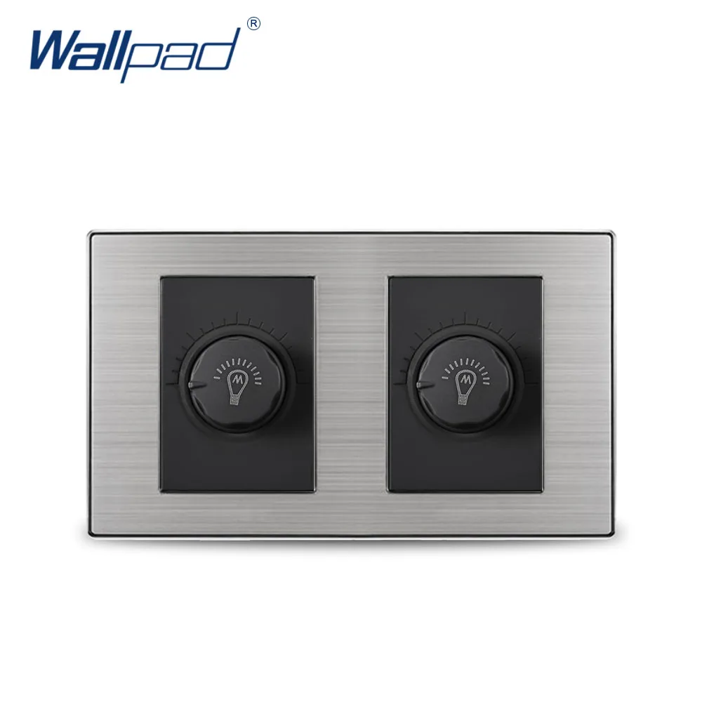 Buy Wallpad Double Dimmer Switch Luxury Satin Metal Panel Wall Light Switch 160