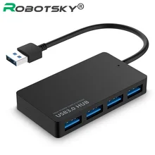 USB 3,0 4-Порты и разъёмы usb-хаб сплиттер адаптер 5 Гбит/с для портативного компьютера ПК супер Скорость usb-хаб