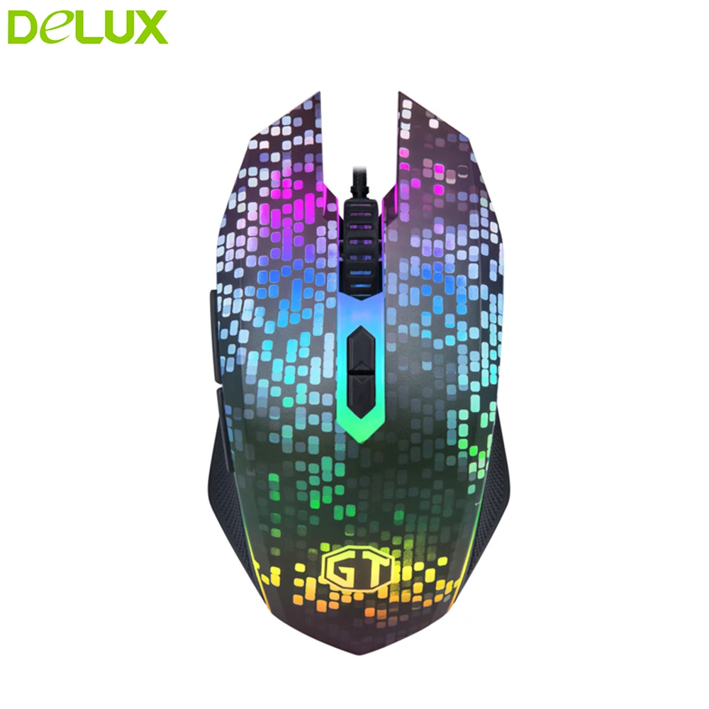 Delux M615 Wired Gaming Mouse 3500dpi Game Mice Laptop PC Gamer
