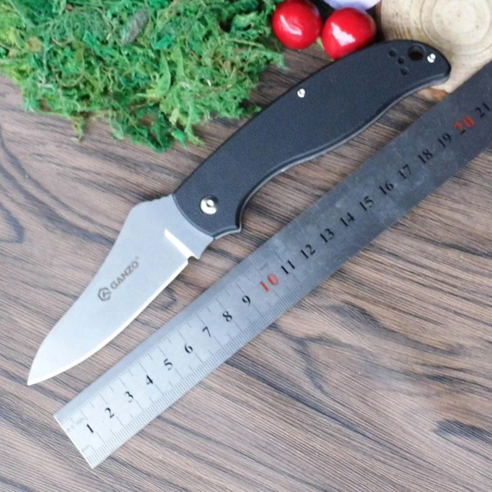 

58-60HRC Ganzo G733 440C blade G10 or Carbon Fiber Handle Folding knife Survival Camping tool Pocket Knife tactical outdoor tool