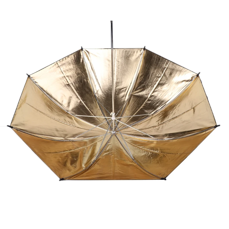 33" Gold Light Studio Photography Flash Lighting Reflective Umbrella