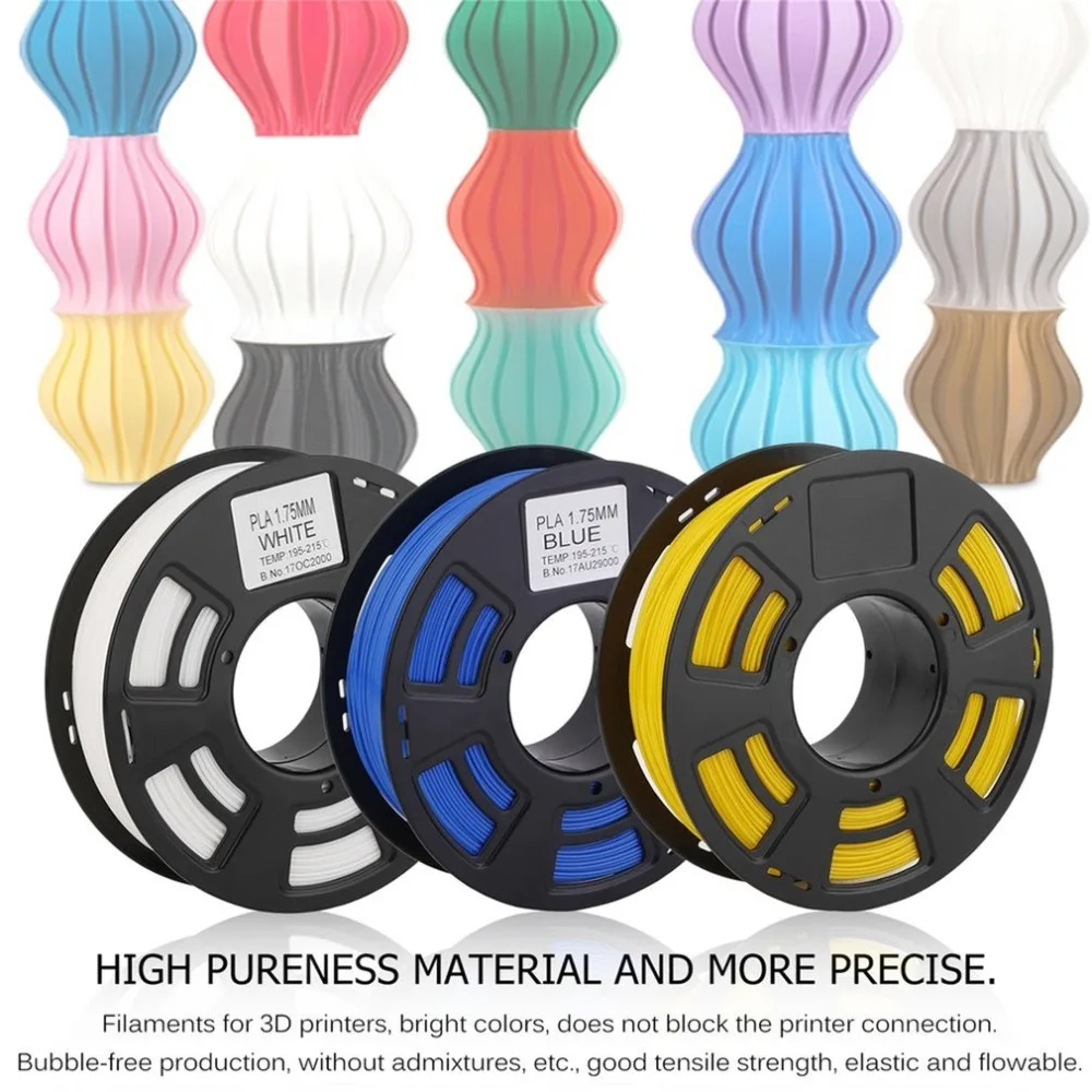 

1KG 3D Filament PLA Supplies 1.75mm Good Strength 320M 3D Printer Filament Printing Materials For 3D Printing Pen 3D Printer