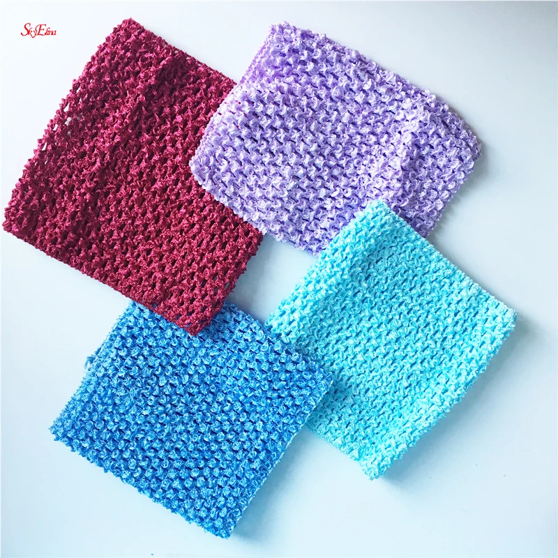 1 шт. синяя Тюлевая пачка 15x15 см вязанные крючком эластичные головные повязки для