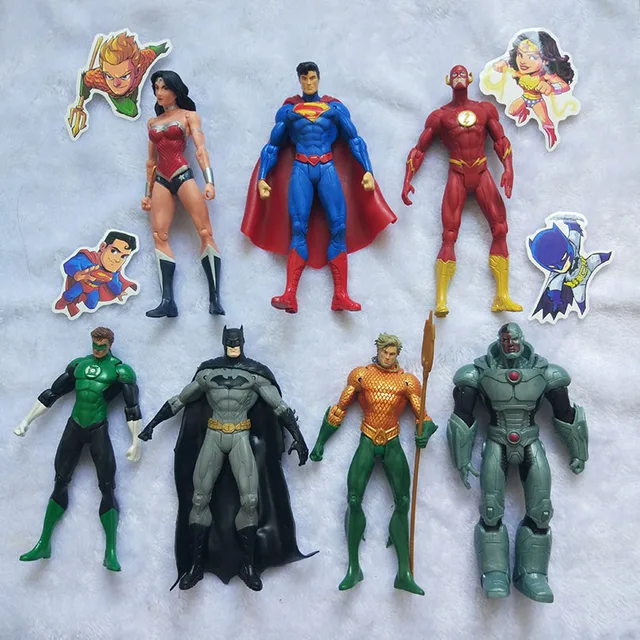 Best Price 18 CM Aquaman Wonder Woman Batman Action Figure Super Hero Green Lantern Cyborg Justice-League Comics Lovers PVC Model Toys