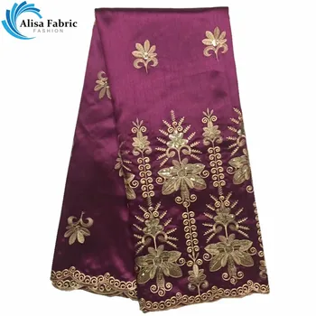 

Most Popular Indian George Lace Fabric 5 Yards George Wrapper Fabric In Lace With Sequins Hot Design For Woman Party Clothing