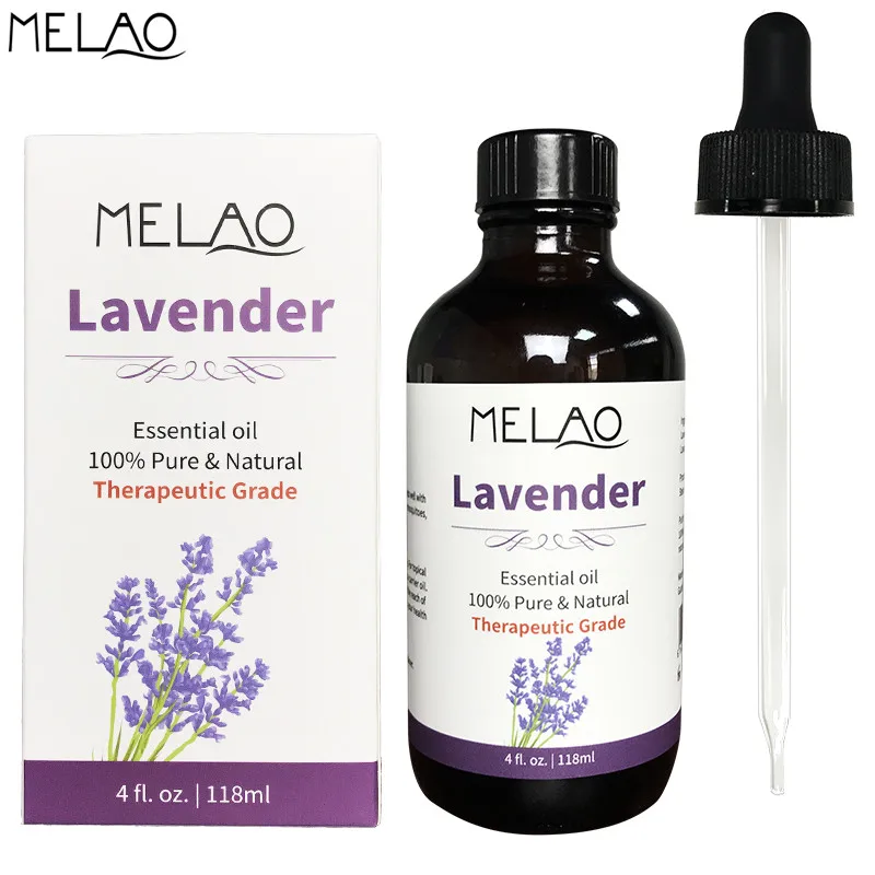

MELAO Organic Natural Pure Lavender Oil Aromatherapy Essential Oils for face moisturizer / Disffuser and Humidifier Oil 4oz W