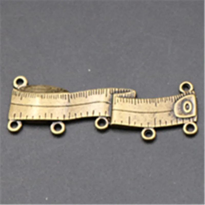 

6pcs Antique bronze retro measuring ruler charm alloy connector DIY handmade metal jewelry accessory A743