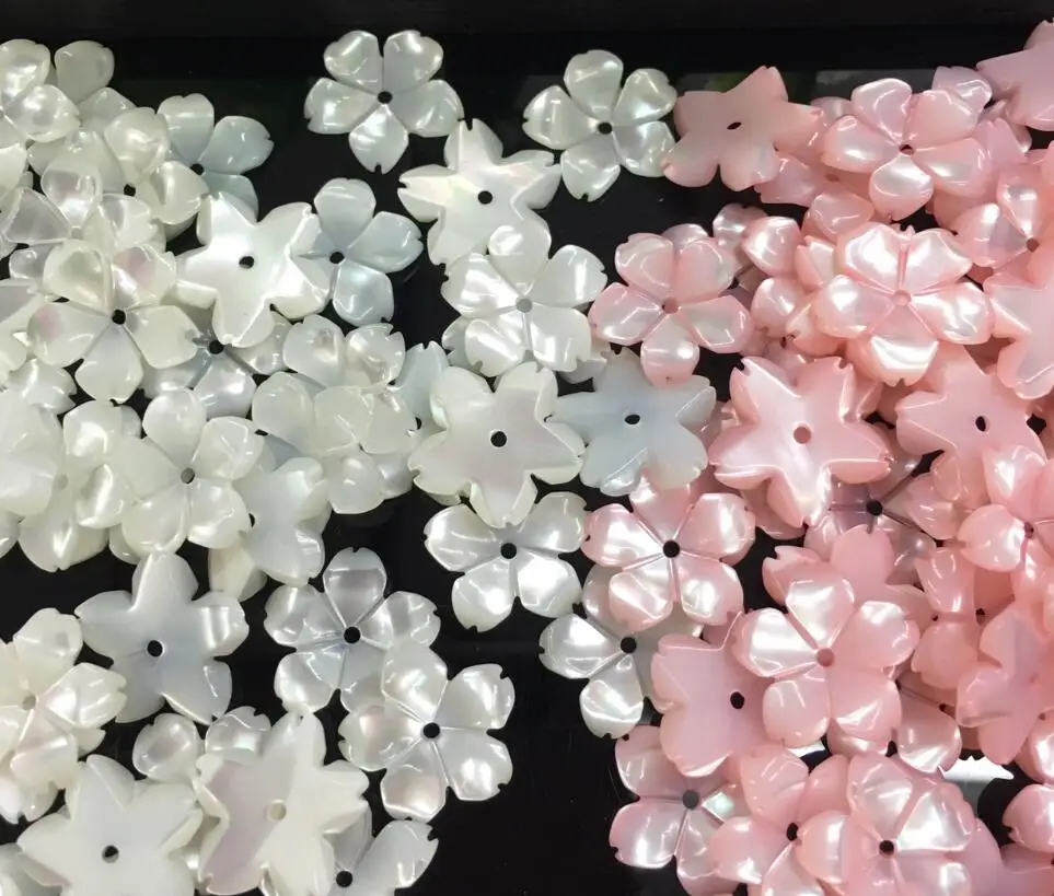 

fashion white color flower shape 10/12mm loose diy shell beads middle hole loose beads xsb109