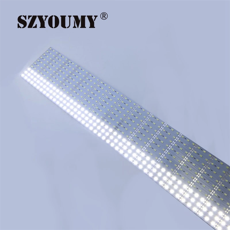 SZYOUMY 500 м/лот 100 см 1 м DC 12 В 5730 SMD 72 светодиодный светильник с жесткой полосой с корпусом из ПК алюминиевого сплава Жесткая светодиодная лента