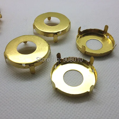 

35mm 33pcs/lot Round Hollow Raw Brass Metal Claw For Assembling Rivoli Fancy Stone Setting,Acrylic Round Stone